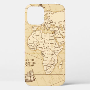 Case-Mate iPhone Case Vintage carte du monde antique avec frontières pay