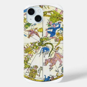 Coque Pour iPhone 15 Vintage céleste, sphère arabe, constellations