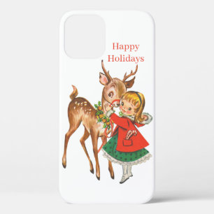 Case-Mate iPhone Case vintage cerf de Noël et enfant Vacances 