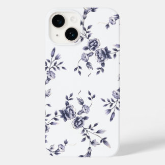 Coques Pour iPhone Vintage Chinoiserie Bleu & Blanc Motif Floral