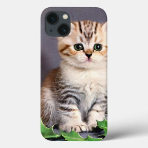 Case-Mate iPhone Case Vintage Christmas Kitten et Holly