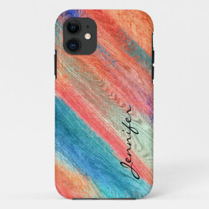 Etui iPhone Case-Mate Vintage Colorful Wood Grain Texture #6