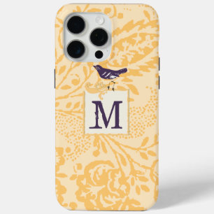 Coque iPhone 15 Pro Max Vintage Corail Eggplant Damask Monogram iPhone 5