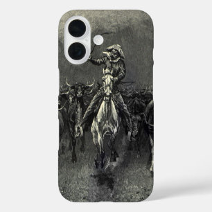 Coques iPhone 16 Vintage Cowboys, un stampede de Frederic Remington