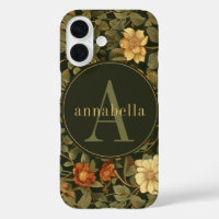 Vintage Dark William Morris Floral Monogramme