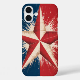 Coques iPhone 16 Plus Vintage Distressed Star Americana Flag Phone Case