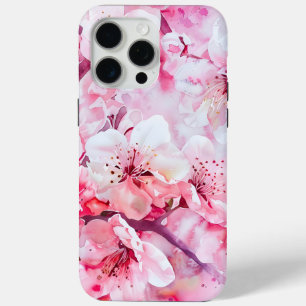 Coque iPhone 15 Pro Max Vintage Fleur Pétale Rose Douce