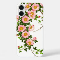 Vintage fleurs de cerises japonaises, rose et or