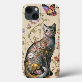 Case-Mate iPhone Case Vintage Floral Cat Art William Morris inspiré