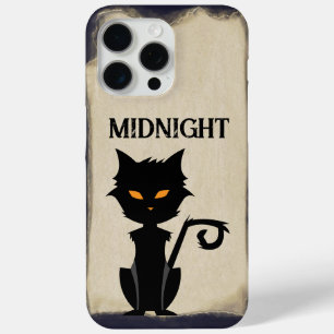 Coque iPhone 15 Pro Max Vintage HALLOWEEN Chat noir