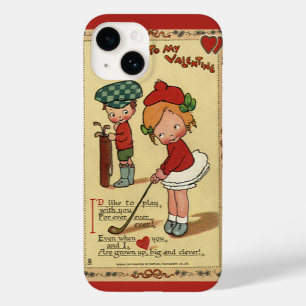 Coques Pour iPhone Vintage Mignon Saint-Valentin, Enfants Sports Golf