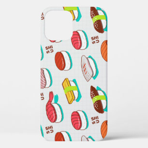 Case-Mate iPhone Case Vintage nigiri sushi, motif doodé