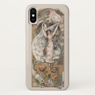 Case-Mate iPhone Case Vintage Nouveau Maiden avec Chrysanthèmes