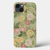 Vintage Pays Floral Patiné