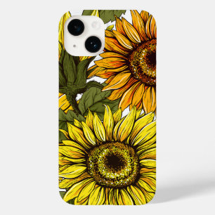 Coque Pour iPhone 14 Vintage Pittoresque Sunflower iPhone 14 15 16 coqu
