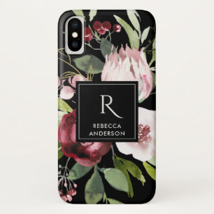 Case-Mate iPhone CASE VINTAGE PROTÉA FLORAL DE BURGOUNDA ROSE NOIRE