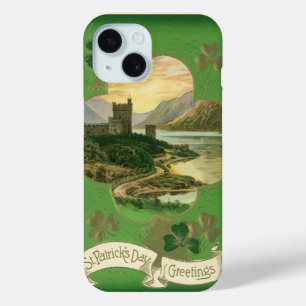 Coque Pour iPhone 15 Vintage Saint-Patricks Jour Salutations Shamrock C