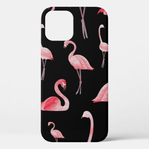 Case-Mate iPhone Case vintage sans soudure motif Cute flamants sur noir