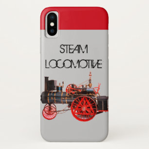 Etui iPhone Case-Mate VINTAGE VAPEUR LOCOMOTIVE Red Grey