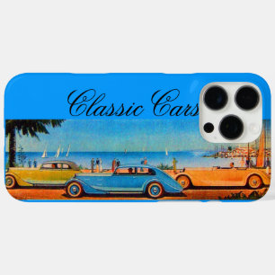 Coques iPhone 16 Pro Max VINTAGE VOITURES SUR LA ROUTE DE LA PLAGE Bleu Jau