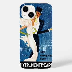 Coques Pour iPhone Vintage voyage, Amour Romance hiver à Monte Carlo