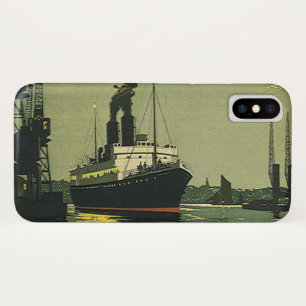 Etui iPhone Case-Mate Vintage voyage, bateau de croisière dans un port