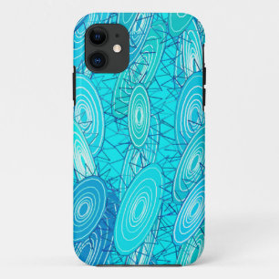 Coque Case-Mate Pour iPhone "Vinyl Blues" abstrait - turquoise, bleu, blanc