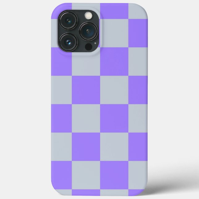Coques Case-Mate iPhone Violet À damiers En vichy Motif (Verso)