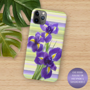 Case-Mate iPhone Case Violet Pourpre Lilas Iris Art Peinture Aquarelle