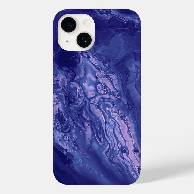 Coques Case-Mate iPhone Violet rose acrylique pourrissant l'art fluide Abs (Verso)