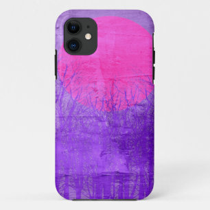 Coques Pour iPhone Violet Sunset   Abstract painting