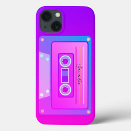 Case-Mate iPhone Case Violet Vaporwave esthétique 90s Hot rose Mixtape