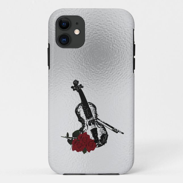 Coques Case-Mate iPhone Violon et Roses (Dos)