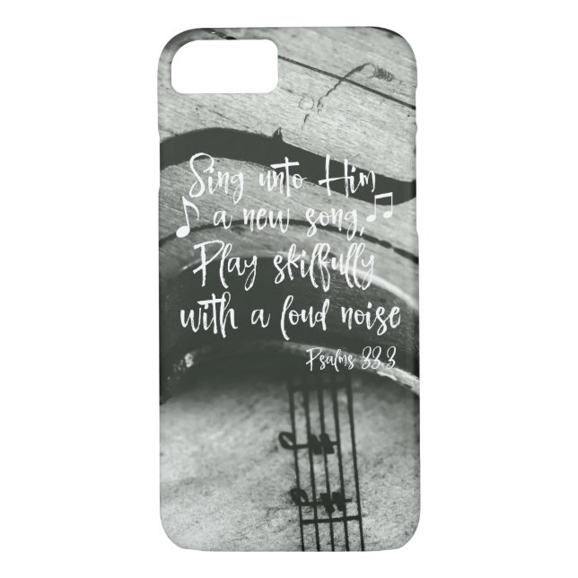 Coques Case-Mate iPhone Violon, Musique avec Psaumes Bible Verse (Dos)