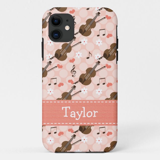 Coques Case-Mate iPhone Violon rose (Dos)