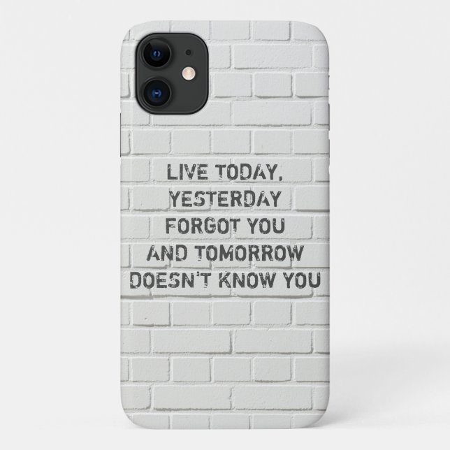 Coques Case-Mate iPhone Vis aujourd'hui, citation motivante (Dos)