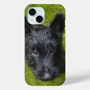 Coque Pour iPhone 15 Visage de chiot Scottie mignon