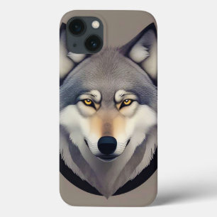 Case-Mate iPhone Case Visage de loup réaliste avec des yeux jaunes perça
