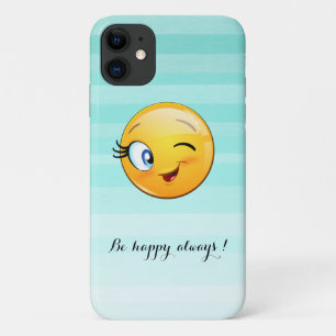 Case-Mate iPhone Case Visage d'Emoji clin d'œil adorable - Soyez heureux