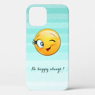 Case-Mate iPhone Case Visage d'Emoji clin d'œil adorable - Soyez heureux