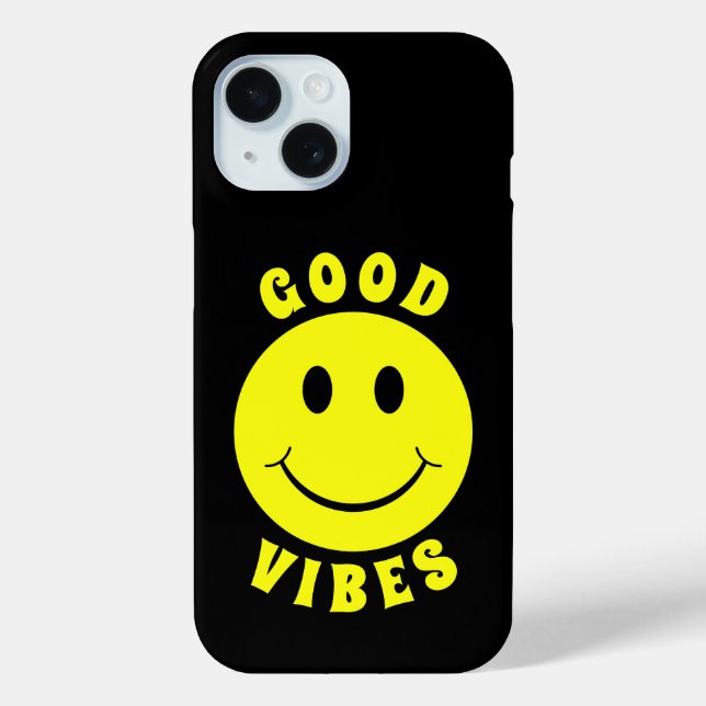 Coques Case-Mate iPhone Visage Jaune Heureux Bonne Vibration (Verso)