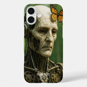 Coques iPhone 16 Plus Visage Papillon Surréalisme Mignon Fantastique