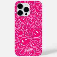 Visage souriant moderne Smile Motif rose élégant