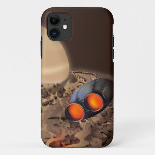 Coque iPhone 11 Visitez les anneaux de l'affiche Saturn Travel.