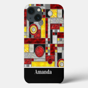 Case-Mate iPhone Case Vitrail Art déco rouge