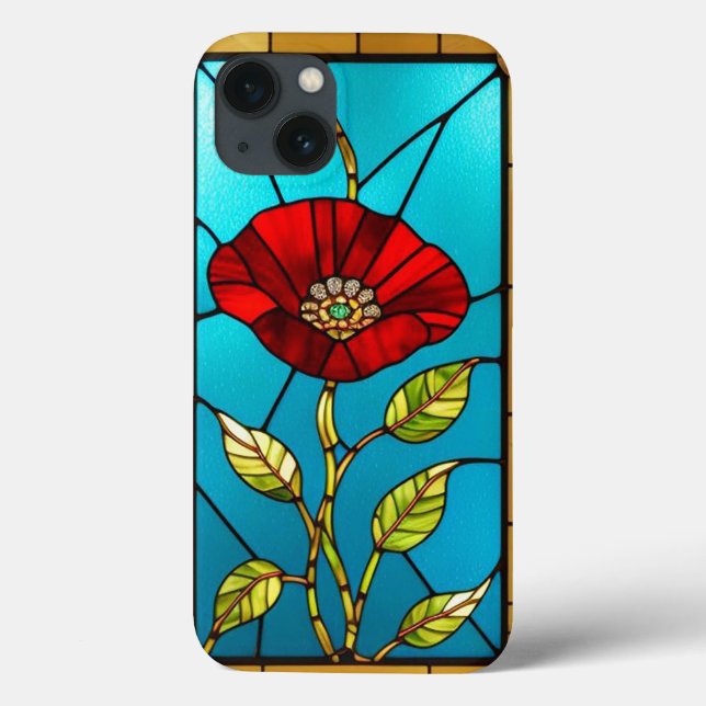 Coques Case-Mate iPhone Vive Fleur Rouge Vive Verre (Verso)