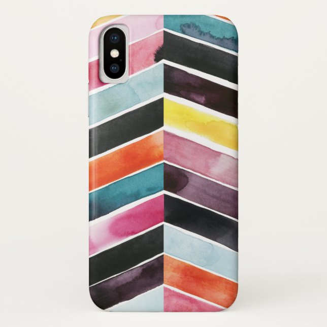 Coques Case-Mate iPhone Vivid aquarelle Chevron I (Dos)