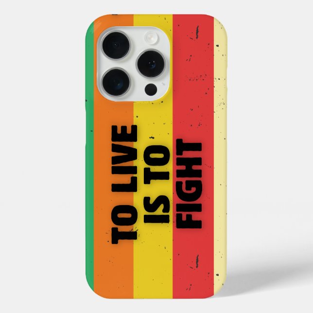 Coques Case-Mate iPhone Vivre, c'est combattre - Retro Stripes Inspiration (Verso)