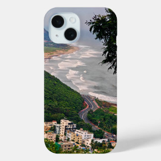 Coque Pour iPhone 15 Vizag vue de la plage de kailasgiri