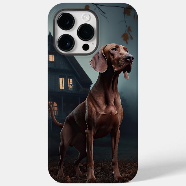 Coques Case-Mate iPhone Vizsla Halloween effrayant (Verso)
